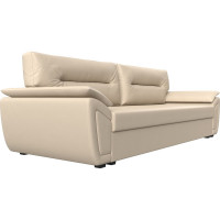 Прямой диван Лига диванов Нэстор Лайт полностью экокожа бежевая 117605