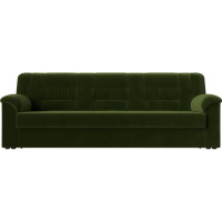 Прямой диван Лига диванов Карелия полностью микровельвет зеленый 113327