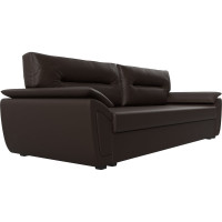 Прямой диван Лига диванов Нэстор Лайт полностью экокожа коричневая 117607