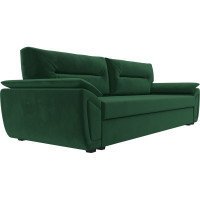 Прямой диван Лига диванов Нэстор Лайт полностью велюр зеленый 117586