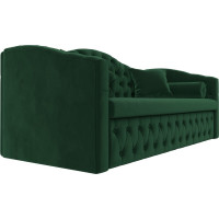 Прямой диван Лига диванов Мечта полностью велюр зеленый 112852