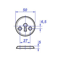 Накладка для замка Левша d50 (4 шт.), золото У8-5510.З