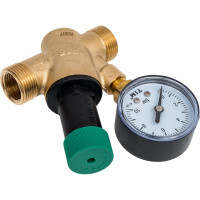 Редуктор снижения давления с манометром TIM 1/2 вн -1/2 вн - 3/4 нар 772666