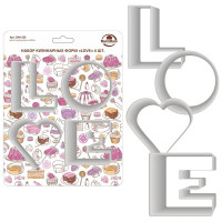 Набор кулинарных форм МУЛЬТИДОМ LOVE 4 шт., 6-7x7 см DA8-220