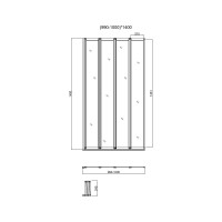 Душевая шторка на ванну VINCEA 1000x1400, хром, стекло прозрачное VSB-31100CL