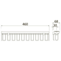 Вешалка для ремней и галстуков GTV SMART (без направляющих), графит W-WKRP-BP-60