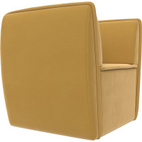 Кресло Лига диванов Бергамо полностью микровельвет желтый 112002