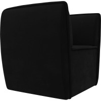 Кресло Лига диванов Бергамо полностью микровельвет черный 112012