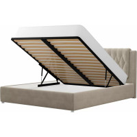 Интерьерная кровать Лига диванов Камилла 160 велюр бежевый 101296