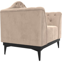 Кресло Лига диванов Флорида полностью велюр бежевый 112277