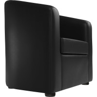 Кресло Лига диванов Норден полностью экокожа черная 109067
