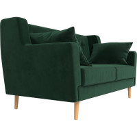 Прямой диван Лига диванов Брайтон 2 полностью велюр зеленый 108917