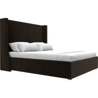 Интерьерная кровать Лига диванов Ларго 160 микровельвет коричневый 101327