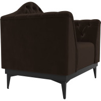 Кресло Лига диванов Флорида полностью микровельвет коричневый 112303