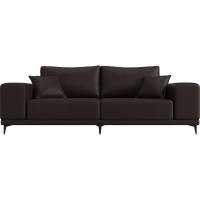 Прямой диван Лига диванов Льюес полностью экокожа коричневая 108614
