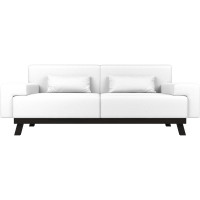 Прямой диван Лига диванов Мюнхен полностью экокожа белая 109115