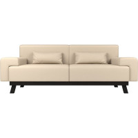 Прямой диван Лига диванов Мюнхен полностью экокожа бежевая 109114