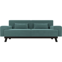 Прямой диван Лига диванов Мюнхен полностью велюр бирюзовый 109096