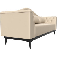 Прямой диван Лига диванов Флорида полностью экокожа бежевая 112379