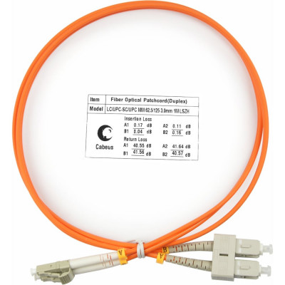 Оптический шнур Cabeus FOP-62-LC-SC-3m