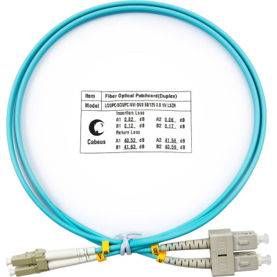 Оптический шнур Cabeus FOP-50-LC-SC-25m