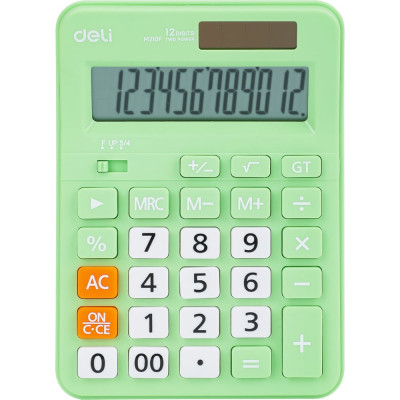 DELI Калькулятор настольный EM210FGREEN зеленый 12-разр. 1905870