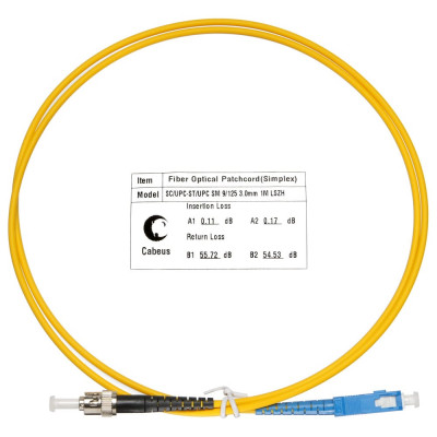 Оптический шнур Cabeus FOP(s)-9-SC-ST-3m