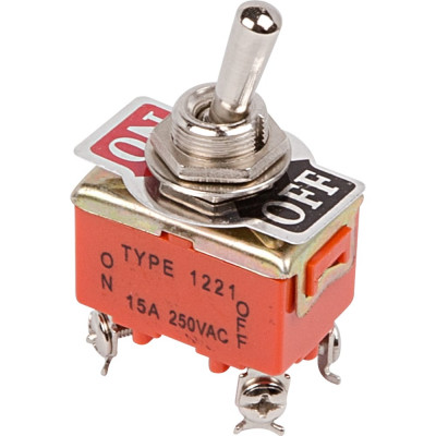 REXANT Тумблер 250v 15а (4c) on-off двухполюсный (kn-201) 36-4130