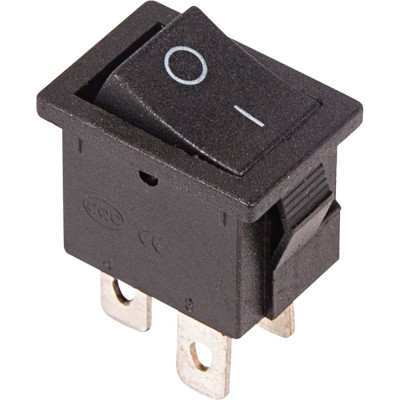 REXANT Клавишный выключатель 250В, 6А, (4с), ON-OFF, черный Mini (RWB-208, SC-768), 10 шт. 36-2146