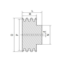 Клиновой шкив ISKRA под расточку SPB 100-2 (PHP 2SPB100RSB)