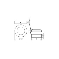 Светодиодный накладной светильник KANLUX carsa v2led 6w-nw-w 33530