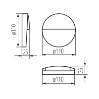 Накладные светильники для лестницы KANLUX duli led 4w 4000k o-gr 33751