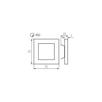 Светильник подсветка ступеней KANLUX apus led w-nw 27378