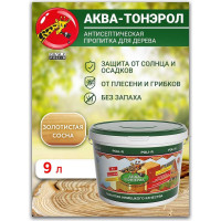 Пропитка POLI-R АКВА-Тонэрол золотистая сосна, 9 л 20106