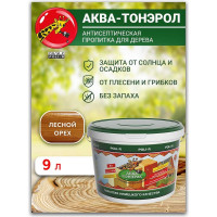Пропитка POLI-R АКВА-Тонэрол лесной орех, 9 л 20115