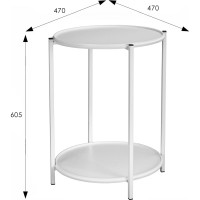 Журнальный стол Мебелик BeautyStyle 21 белый/ белый 8601