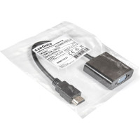 Кабель ExeGate-переходник HDMI-VGA EX-HDMIM-VGAF-0.15 19M 15F, 0,15м 284926