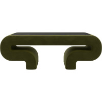 Стол Лига диванов Волна микровельвет зеленый 115756