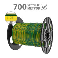 Провод TDM ELECTRIC ПуВнг(А)-LS 1x2.5 ГОСТ, на катушке 700 м, желто-зеленый SQ0124-0098