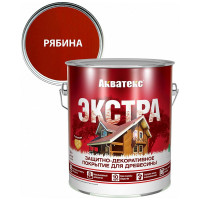 Защитно-декоративное покрытие для дерева АКВАТЕКС ЭКСТРА полуглянцевое, рябина, 2.7 л 259747