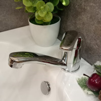 Смеситель для раковины (мойки) INGROSSO гусак 18 см, картридж 40 мм, гайка 455-04-2 УТ-00041751