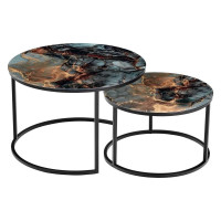 Набор кофейных столиков BRADEX Tango космический с черными ножками, 2 шт RF 0205