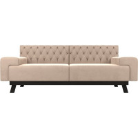 Прямой диван Лига диванов Мюнхен Люкс полностью велюр бежевый 109120