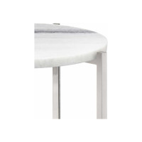 Кофейный столик GreenWeen ODRI, каркас нержавеющая сталь сталь, столешница мрамор, 600x425x425, GW-ODRI-NER-MRAM