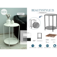 Журнальный стол Мебелик BeautyStyle 21 орех гикори grey/ черный 8602