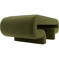 Стол Лига диванов Волна микровельвет зеленый 115756