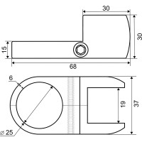 Держатель панели Palladium двусторонний, поворотный JF-21 BH CP 115819