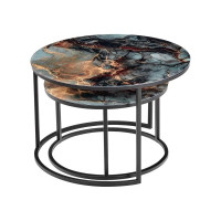 Набор кофейных столиков BRADEX Tango космический с черными ножками, 2 шт RF 0205