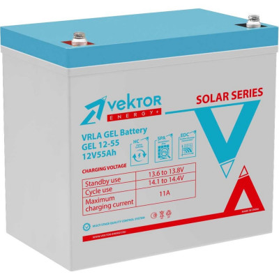 Аккумуляторная батарея Vektor Energy GEL 12-55 51408