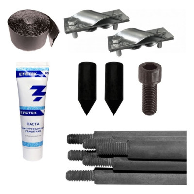 Безмуфтовый комплект заземления EZETEK zn - 9 метров, 20 мм, 6x1500 мм 60340